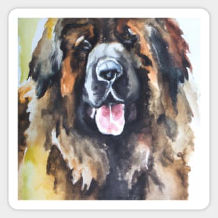 Leonberger Watercolor - Dog Lovers Sticker